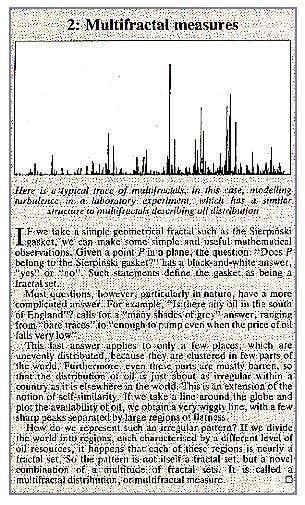Multifractal trace diagram