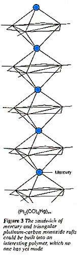 Mercury and platinum-carbon monoxide sandwich