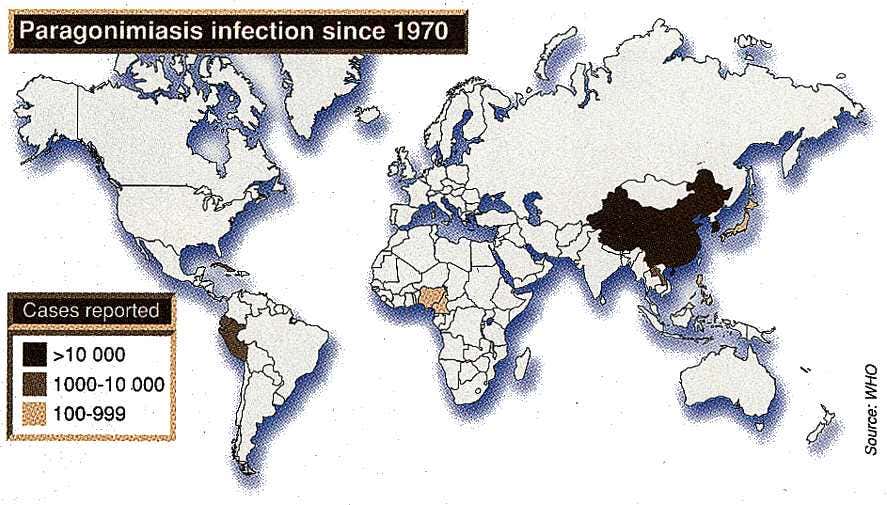 Paragonimiasis Infection since 1970