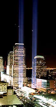 Twin beams light up New York