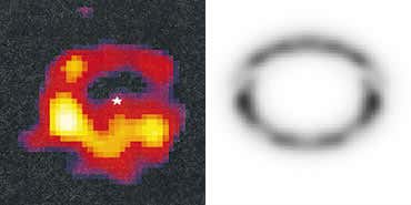 Small extrasolar planet revealed by 'dust clumps'