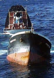 Ecological disaster threatens as oil tanker sinks