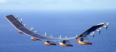 NASA's solar-wing crashes in Pacific