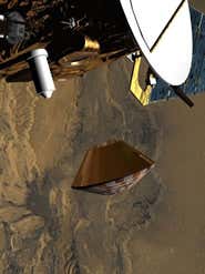 Martian lander set for separation