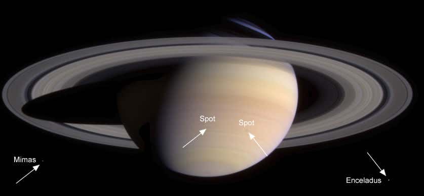 Saturn looms large in new image