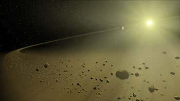 Dusty discs girdle distant solar systems