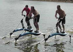 Human-powered hydrofoil seeks jumpy riders