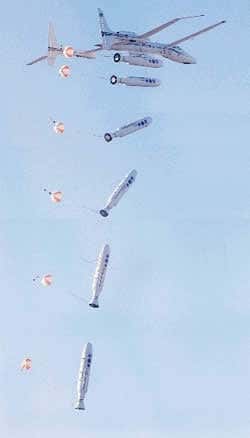 Dropped rockets may take astronauts into orbit