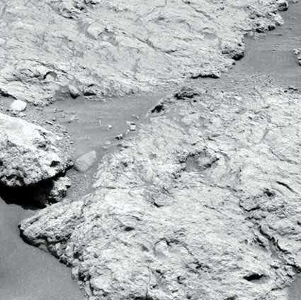 The faceted pebble above was found near the bottom of Voltaire, which also shows other large embedded pebbles 