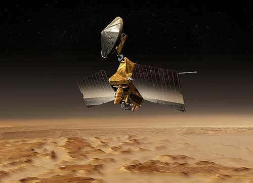 Giant probe heads off for Mars