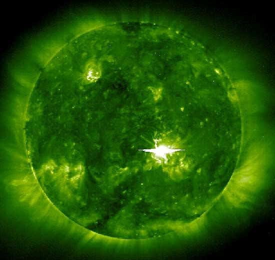 The SOHO satellite reveals the magnetic fields on the visible surface of the Sun, or photosphere, which lies beneath the corona