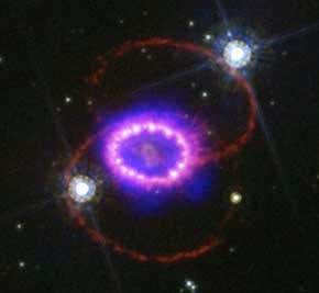 Supernova shock wave creates halo effect