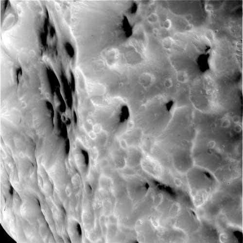 The pock-marked surface of Hyperion, snapped by Cassini from 10,600 kilometres away 