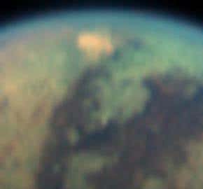 Titan's bright spot revealed by Cassini