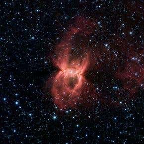 Black widow nebula seen crawling through space