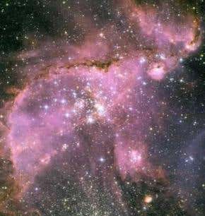 Surprising star birth seen in bear-shaped nebula