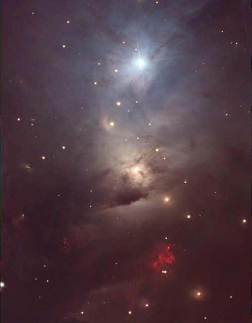 A previous snap of the same region shows Gas and dust obscuring the infant stars at visible wavelengths 