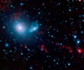 Dwarfs found in colliding galaxies' wake
