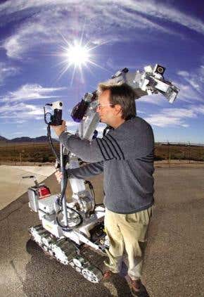 Bomb-disposal robot scoops up radioactive source