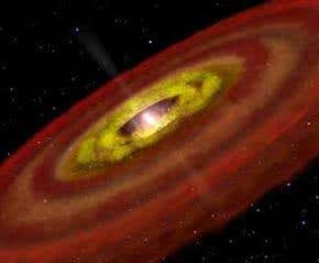 Life's ingredients circle Sun-like star