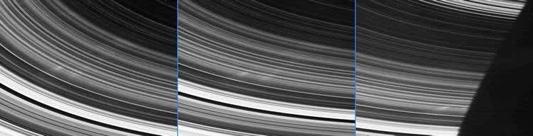 Saturn's spokes may not form at all when the angle between the Sun and the icy rings becomes too large. (NASA/JPL/Space Science Institute)