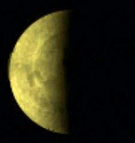 This false-colour VMC image shows the Venusian southern hemisphere in ultraviolet at a scale of 150 km per pixel.