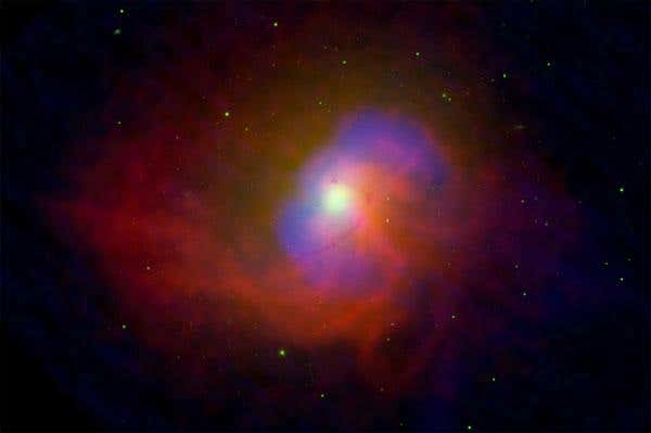 Jets are carving out cavities in the gas inside NGC 4696, an elliptical galaxy at the heart of the Centaurus galaxy cluster