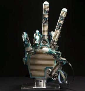 Robot hand controlled by thought alone