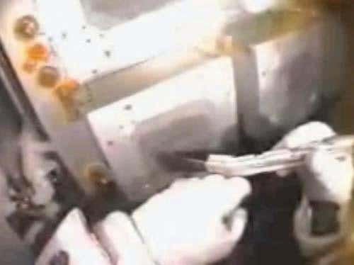 Spatulas of various sizes were used for the repairs - one of them floated off into space 