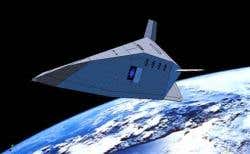 The Silver Dart hypersonic glider is based on the FDL-7 concept, pioneered by the US air force's Flight Dynamics Laboratory in the 1960s (Artist's impression: PlanetSpace)