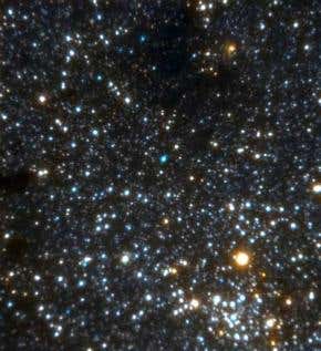 Baby star found near galaxy's violent centre