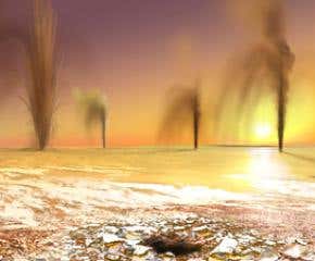 Sand geysers could explain mystery spots on Mars