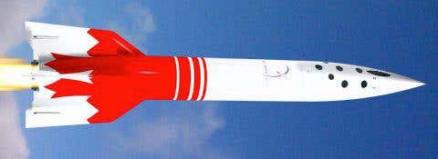 The Canadian Arrow rocket would carry paying passengers on 15-minute suborbital flights into space (Illustration: PlanetSpace)