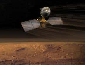 Spy probe closes in on the Red Planet