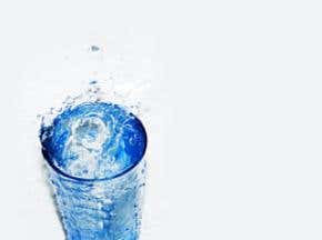 A fuel tank full of water