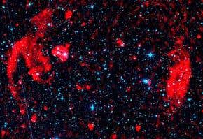 'Big bang gas' in cosmic particle-accelerator shock