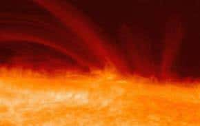 Solar probe films plasma loops in action