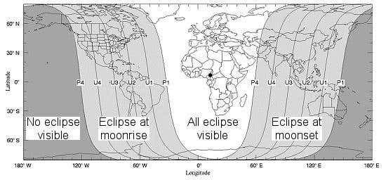 At least part of the 3 March eclipse will be visible from every continent on Earth (Illustration: Fred Espenak/NASA/GSFC)