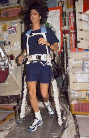 Even in space, running a marathon is an uphill battle