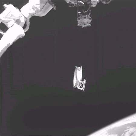 A ring that kept the satellites from hitting each other during lift-off was ejected on Monday