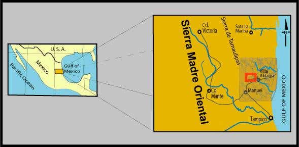 The location of El Zacatón Cenote in Mexico