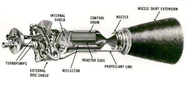 One problem with the 1960s design of an experimental nuclear rocket called NERVA was that its exhaust was radioactive. Scientists say future fuel pellets could be designed with stronger coatings to prevent the erosion that allowed radioactive material to enter NERVA's exhaust