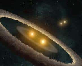 Quadruple star system may host a planet
