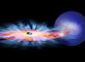 Nearby black hole caught burping gamma rays