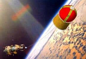 Tether mishap 'slingshots' capsule into space