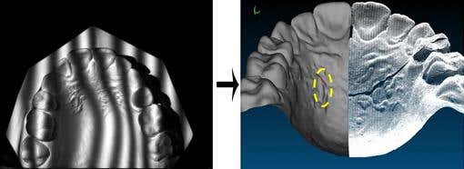 An office projector, a digital camera and custom software can be used to make high-accuracy 3D scans