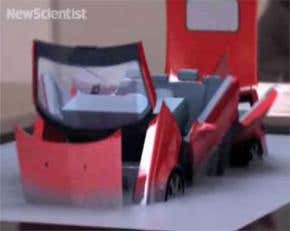 Shape-shifting robot forms from magnetic swarm