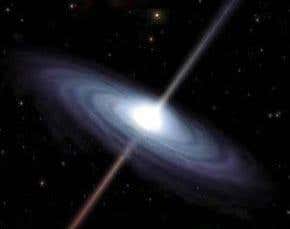 Artificial event horizon generates Hawking radiation