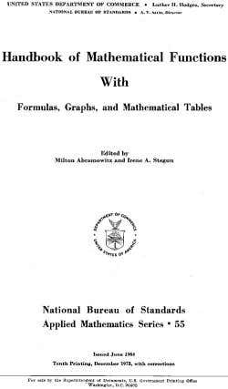 Life-changing books: Handbook of Mathematical Functions