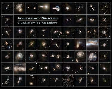 The gallery of 59 interacting galaxies is the largest collection of Hubble images ever released together